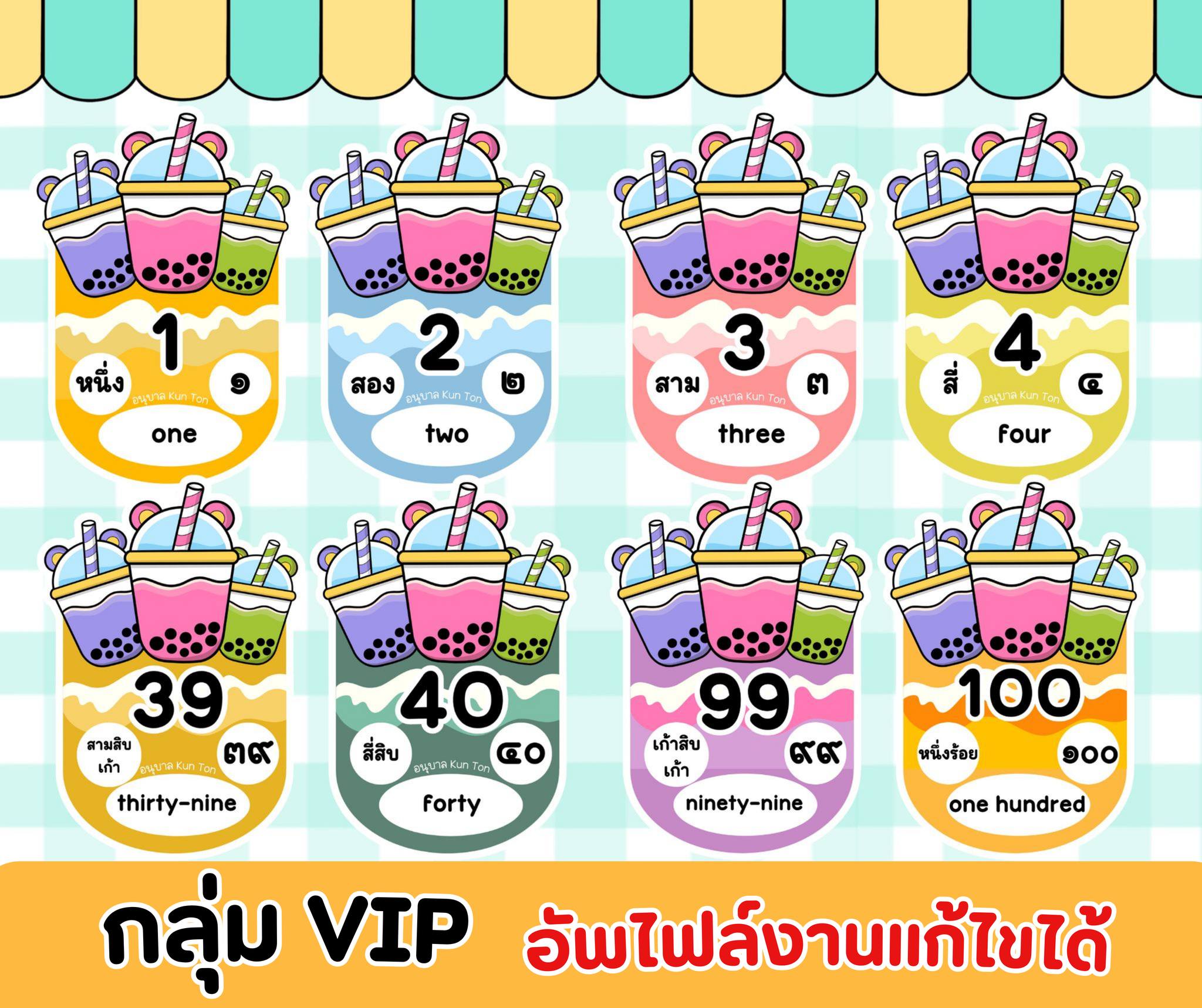 รูปของ แบ่งปัน บัตรคำจำนวนนับ 1 - 100 (PNG/PDF)